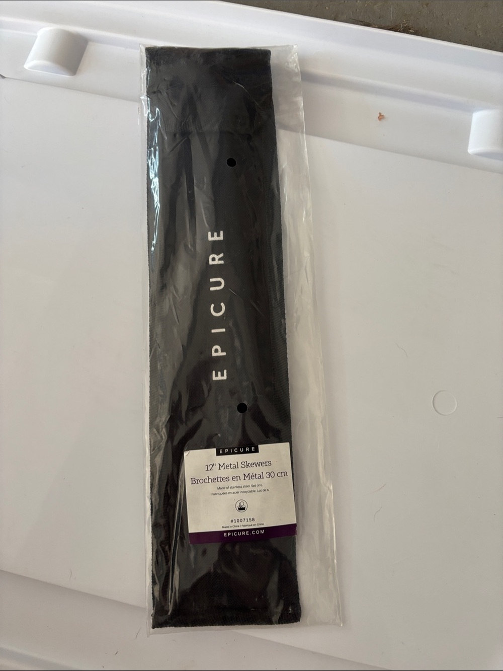 Epicure Black Skewer Pouch with 12" Metal Skewers